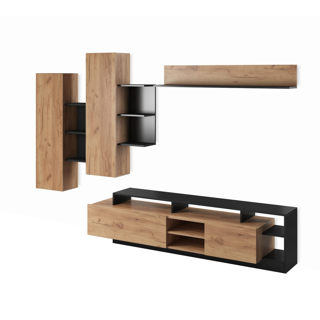 Parete soggiorno KELY ANTHRACITE di Tomasucci - Smontato