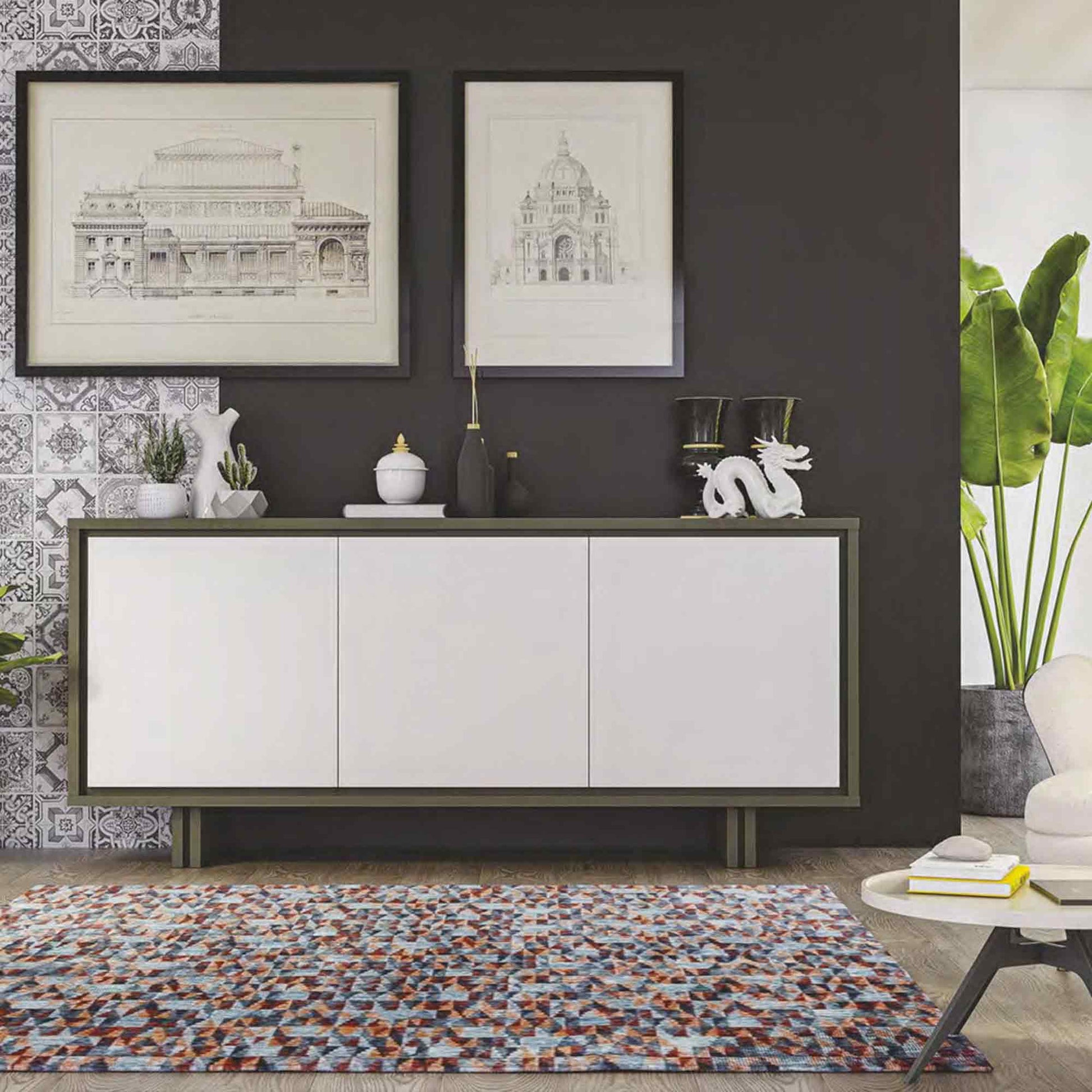 Joker Contromobile 3 Ante con piede in metallo & anta cannettata di Premobil S.R.L.