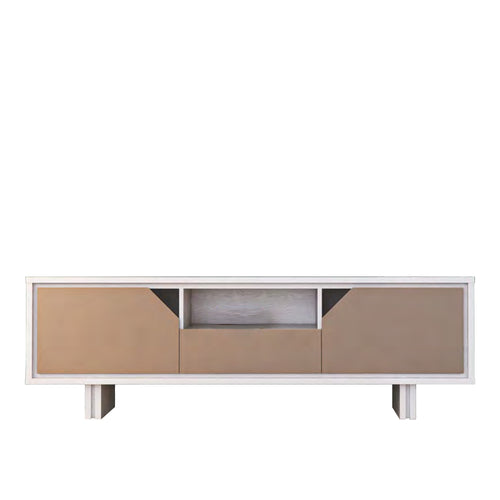 Joker Porta TV 2 Ante con taglio e 1 cassetto & piede in metallo di Premobil S.R.L.