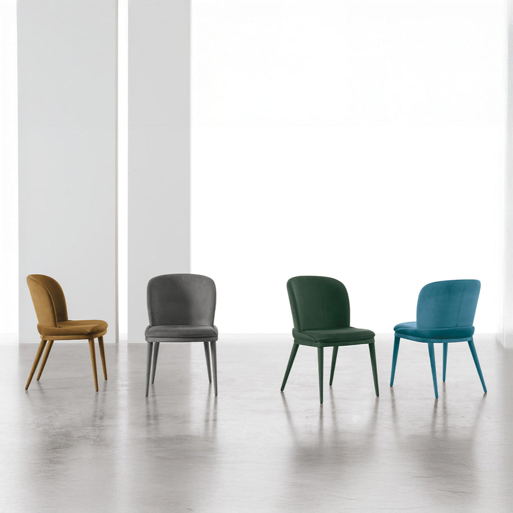 Sedia Cleveland di Target Point - Set di 4 in Microfibra