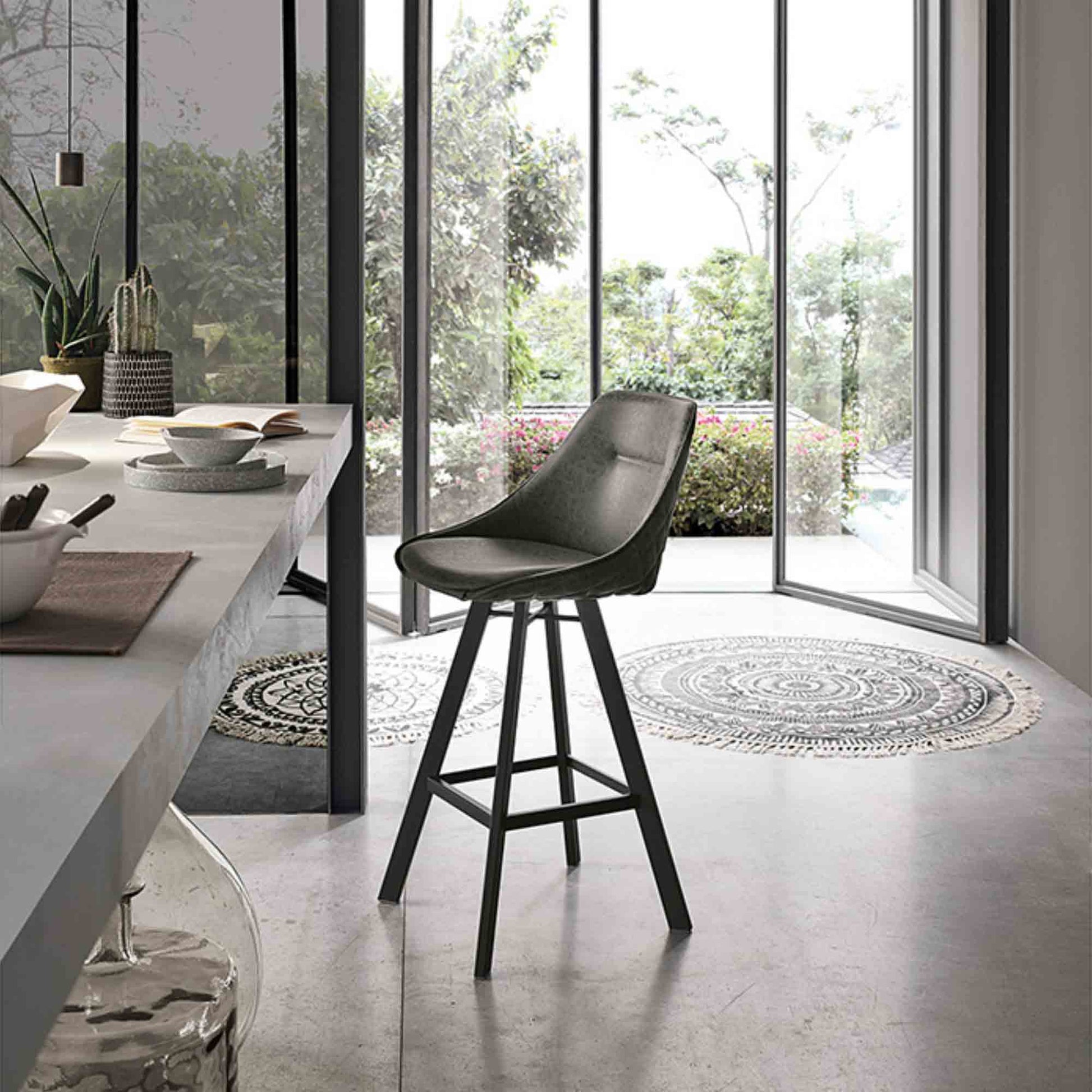 Sgabello Bilbao Plus di Target Point - Set di 2 in Soft-Touch Vintage